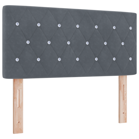 vidaXL LED Hoofdbord met hoofdeinde Donkergrijs 100 cm Fluweel afbeelding2 - 1