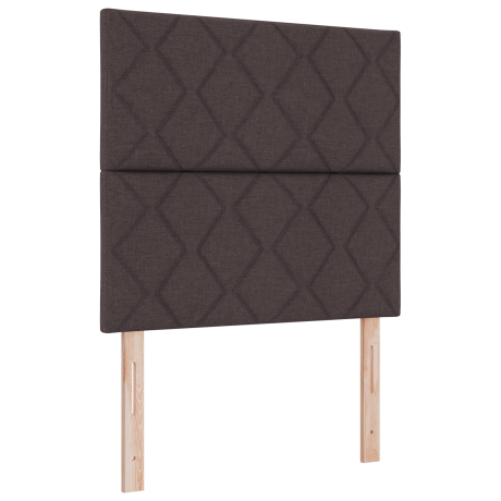 vidaXL LED Hoofdbord Bruin 100 cm Stof afbeelding2 - 1