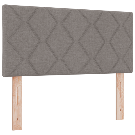 vidaXL Hoofdbord LED met ruitjes 100 cm stof taupe afbeelding2 - 1