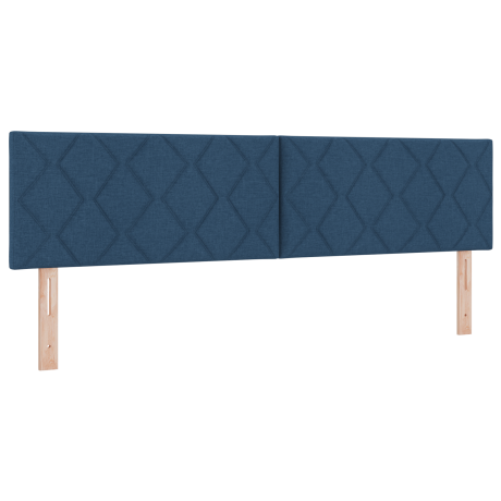 vidaXL Hoofdbord LED met ruitjes 180 cm stof blauw afbeelding2 - 1