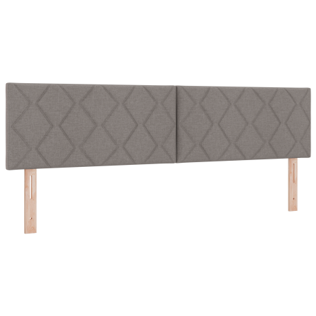 vidaXL Hoofdbord LED met ruitjes 180 cm stof taupe afbeelding2 - 1