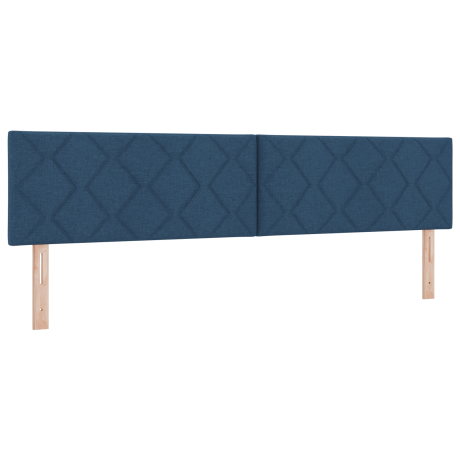 vidaXL Hoofdbord LED met ruitjes 200 cm stof blauw afbeelding2 - 1