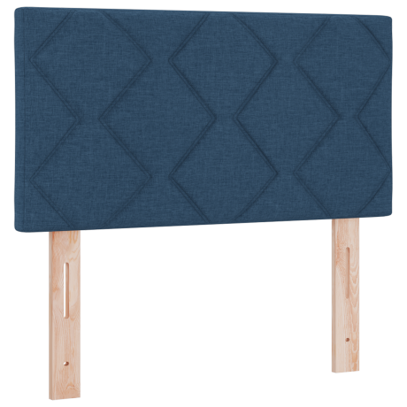 vidaXL Hoofdbord LED met ruitjes 80 cm stof blauw afbeelding2 - 1