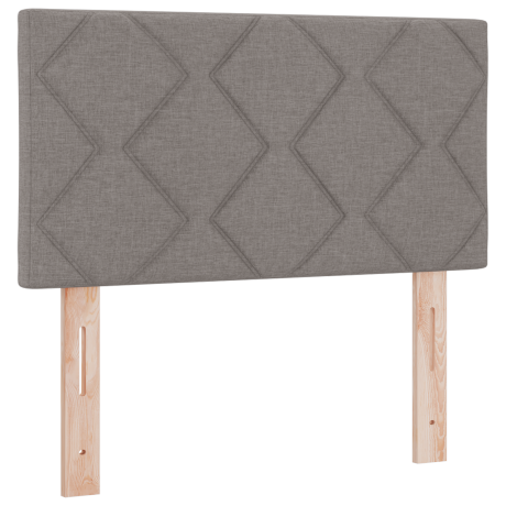 vidaXL Hoofdbord LED met ruitjes 80 cm stof taupe afbeelding2 - 1