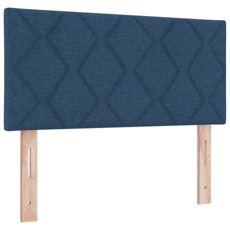 vidaXL LED Hoofdbord Blauw 90 cm Stof afbeelding2 - 1