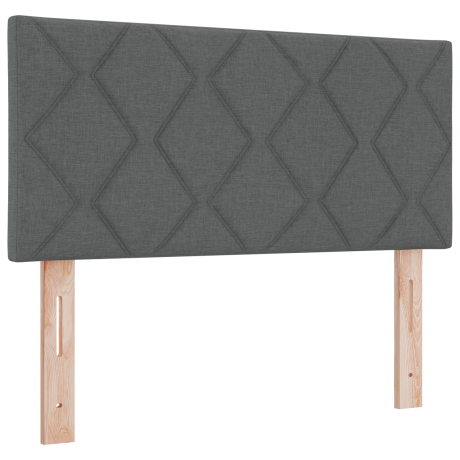 vidaXL LED Hoofdbord Grijs 90 cm Stof afbeelding2 - 1