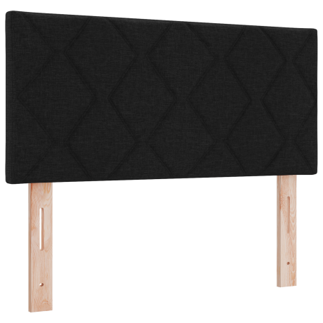 vidaXL LED Hoofdbord Zwart 90 cm Stof afbeelding2 - 1