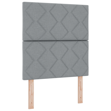 vidaXL Hoofdbord Lichtgrijs 80 cm Stof afbeelding2 - 1