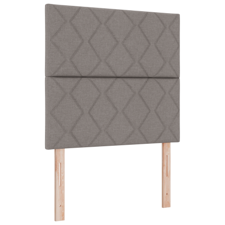 vidaXL Hoofdbord met Diamantblok Design Taupe 100 cm Stof afbeelding2 - 1