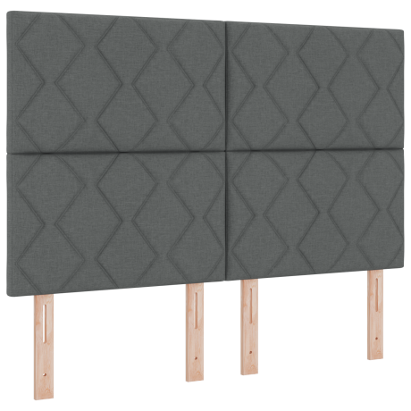 vidaXL Hoofdbord Donkergrijs 160 cm Stof afbeelding2 - 1