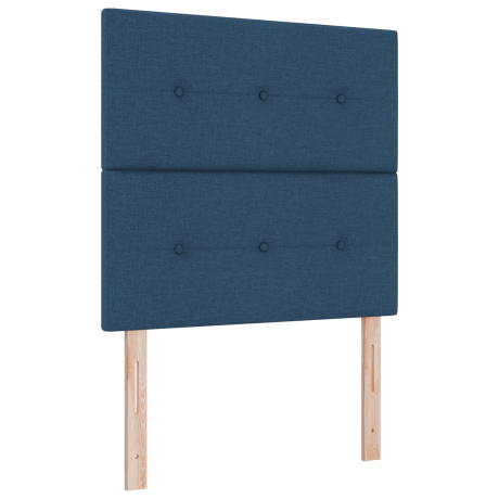 vidaXL Hoofdbord met LED 90 cm stof blauw afbeelding2 - 1