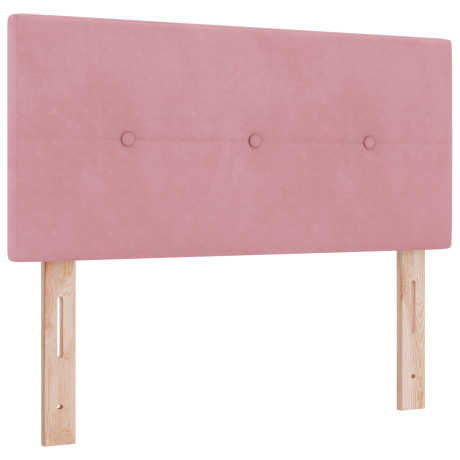 vidaXL Hoofdbord met LED en knopen 100 cm fluweel roze afbeelding2 - 1