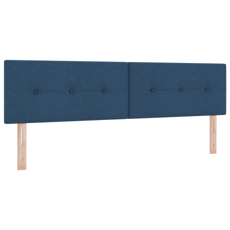 vidaXL Hoofdbord met LED en knopen 90 cm stof blauw afbeelding2 - 1