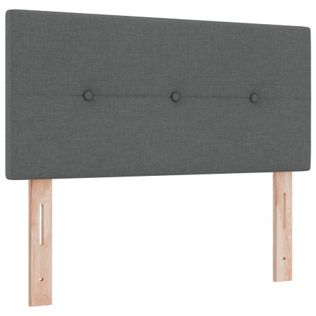 vidaXL LED Hoofdbord met LED-stripverlichting Donkergrijs 90 cm Stof afbeelding2 - 1