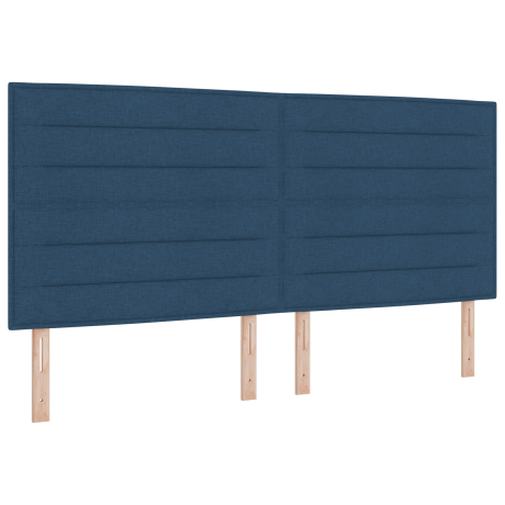vidaXL Hoofdbord met strepen 100 cm stof blauw afbeelding2 - 1