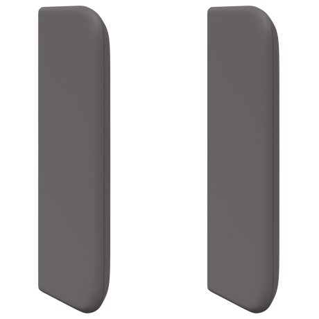 vidaXL Hoofdbord oor 2 pcs Grijs 40 x 16 x 5 cm Multiplex en Kunstleer afbeelding2 - 1