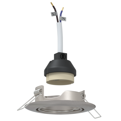 vidaXL Inbouwspotlights 6 stuks Rond GU10 Zilver Ø90 mm Staal afbeelding2 - 1