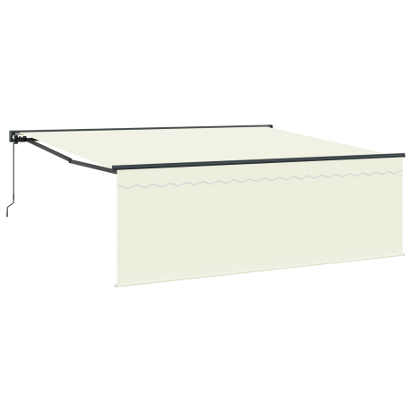 vidaXL Inklapbaar Zonnescherm Beige 400 × 300 cm Polyester afbeelding2 - 1