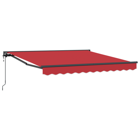 vidaXL Inklapbaar Zonnescherm Rood 300x250 cm Stof afbeelding2 - 1