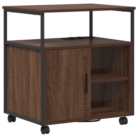 vidaXL Kantoor kast bruin eikenkleur 60 x 46 x 67 cm Bewerkt hout afbeelding2 - 1