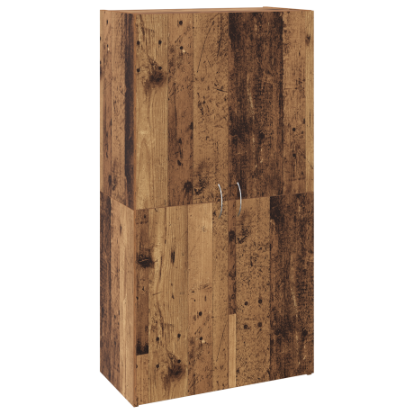 vidaXL Kantoor kast met plank met opslag met de deur Oud hout 60 x 32 x 115 cm Bewerkt hout afbeelding2 - 1