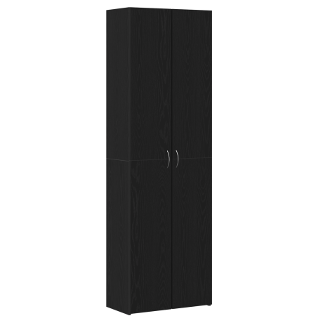 vidaXL Kantoorkast Zwart Eiken 60x32x190 cm Bewerkte Hout afbeelding2 - 1