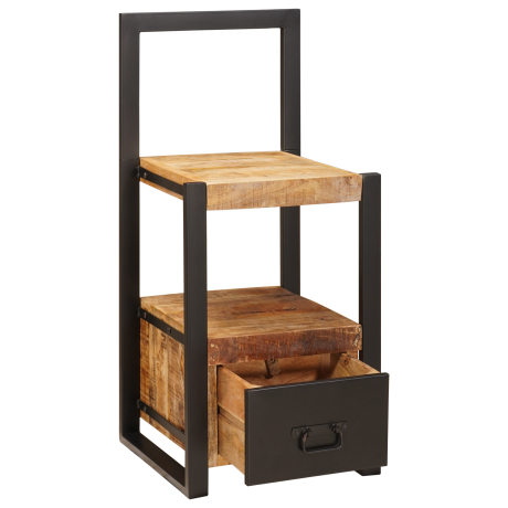 vidaXL Kapstok 40x40x90 cm Massief Ruw Mango Hout afbeelding2 - 1