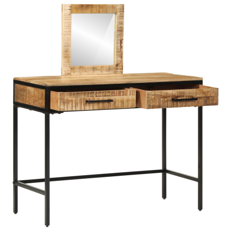 vidaXL Plafondtafel met lade Bruin 100 x 40 x 120 cm Massief mangohout afbeelding2 - 1