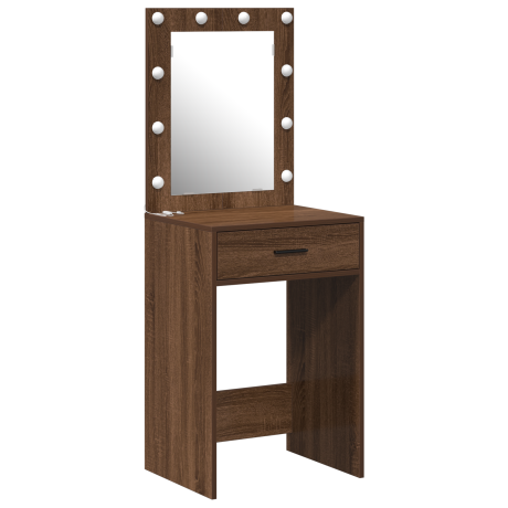 vidaXL Kaptafel met LED-verlichting - Bruin Eiken 50x41x135 cm afbeelding2 - 1