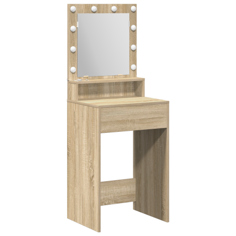 vidaXL Kaptafel met LED-verlichting in Sonoma Eiken, 50x41x135 cm afbeelding2 - 1