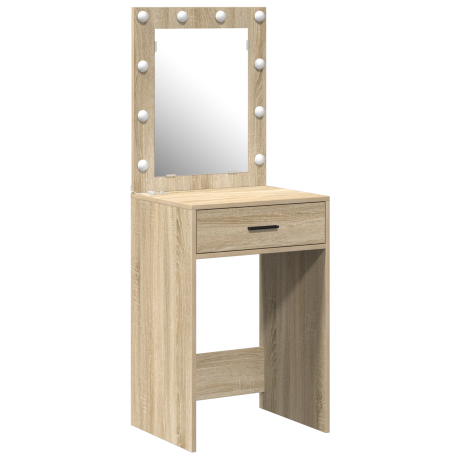 vidaXL Kaptafel met LED-verlichting - Sonoma Eiken 50x41x135 cm afbeelding2 - 1
