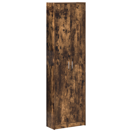 vidaXL Kledingkast Gerookt eiken 55 x 25 x 189 cm Bewerkt hout afbeelding2 - 1