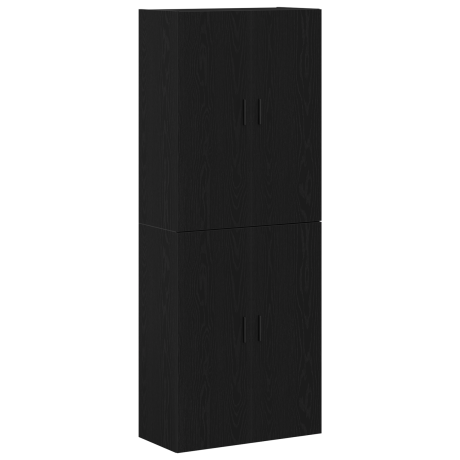 vidaXL Kasten 2 st 69,5x34x180 cm bewerkt hout zwart eikenkleurig afbeelding2 - 1