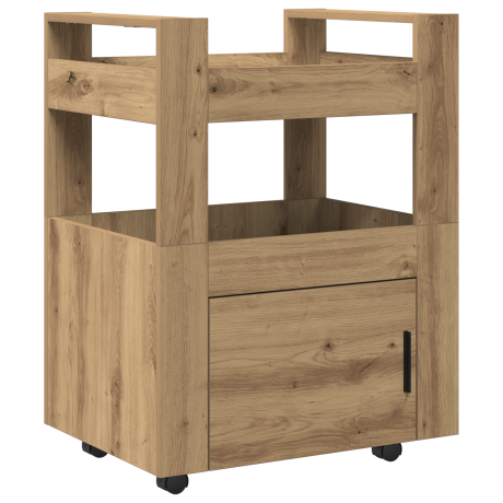 vidaXL Keukentrolley 60x45x80 cm bewerkt hout artisanaal eiken afbeelding2 - 1