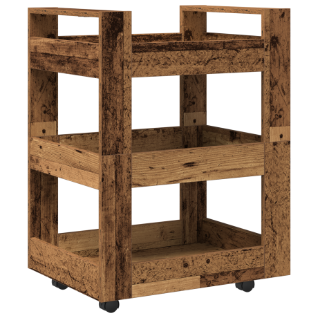 vidaXL Keukentrolley 60x45x80 cm bewerkt hout oud houtkleurig afbeelding2 - 1