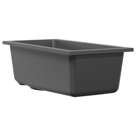 vidaXL Keukenwasbak Grijs 21 x 44 x 14 cm Graniet afbeelding2 - 1