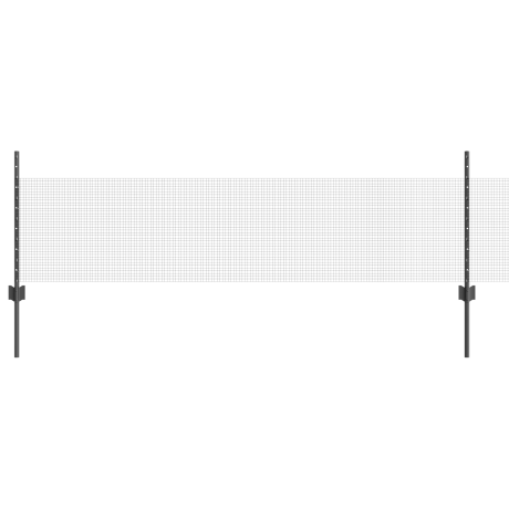vidaXL Kipengaas Hek Set Set van 2 Grijs Metaal, Kunststof 25 x 0.5 m afbeelding2 - 1