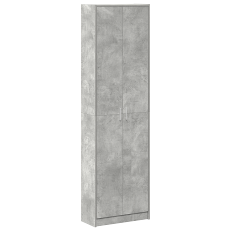 vidaXL Kledingkast Betongrijs 55x25x189 cm Gelaagd Hout afbeelding2 - 1
