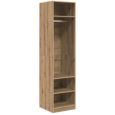 vidaXL Kledingkast met plank met opslag artisanaal eikenkleurig 50 x 50 x 200 cm afbeelding2 - 1