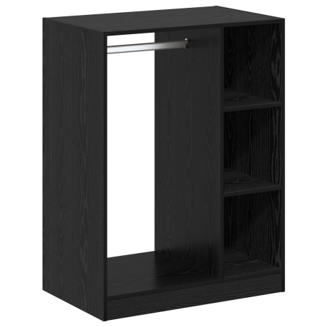 vidaXL Kledingkast met plank Zwart eiken 77 x 48 x 102 cm Bewerkt hout afbeelding2 - 1