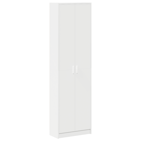 vidaXL Kledingkast Wit 55x25x189 cm Gelaagd Hout afbeelding2 - 1