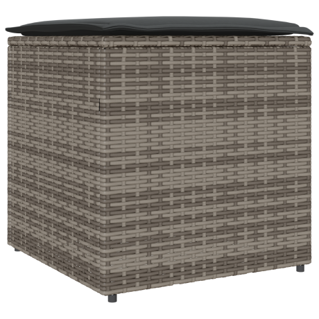 vidaXL Kussenbox Grijs 50x50x50 cm van Poly Rattan afbeelding2 - 1