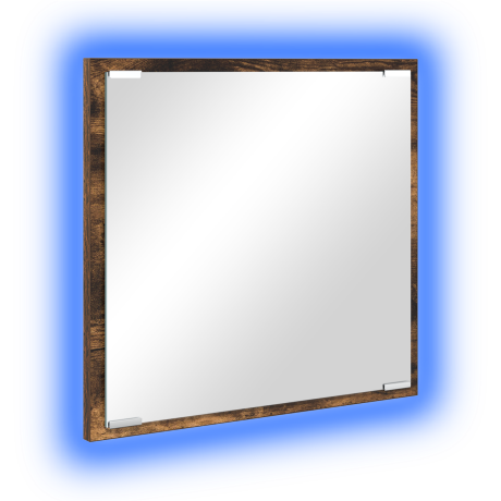 vidaXL LED Badkamerspiegel Gerookt Eiken 40x8.5x37 cm afbeelding2 - 1