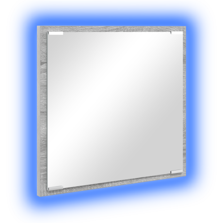 vidaXL LED Badkamerspiegel Grijze Sonoma 40x8.5x37 cm Engineered Wood afbeelding2 - 1