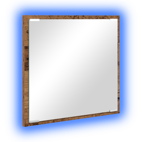 vidaXL LED Badkamerspiegel Verweerd Hout 40x8.5x37 cm Engineered Wood afbeelding2 - 1