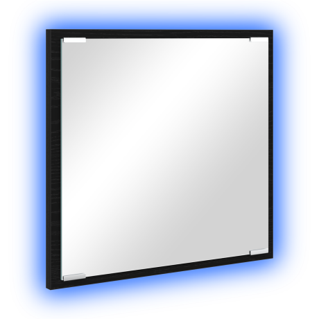 vidaXL LED Badkamerspiegel Zwart Eiken 40x8.5x37 cm Engineered Wood afbeelding2 - 1