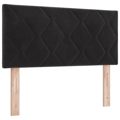 vidaXL LED Hoofdbord Zwart 90 cm Fluweel afbeelding2 - 1