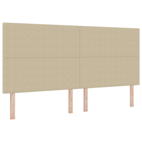 vidaXL LED Hoofdbord Lichtgroen Grijs 100 cm Kordonstof afbeelding2 - 1