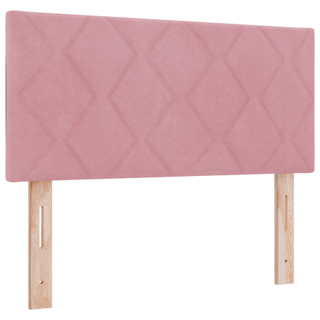 vidaXL LED Hoofdbord met Diamant Blokken in Roze 100 cm van Fluweel afbeelding2 - 1