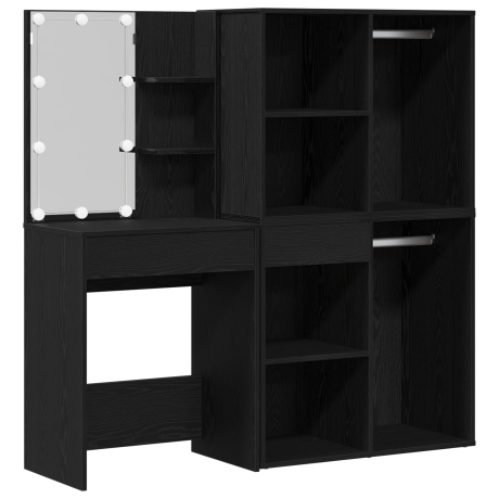 vidaXL LED Kaptafel met 2 Kasten Zwart Eiken Bewerkt Hout afbeelding2 - 1